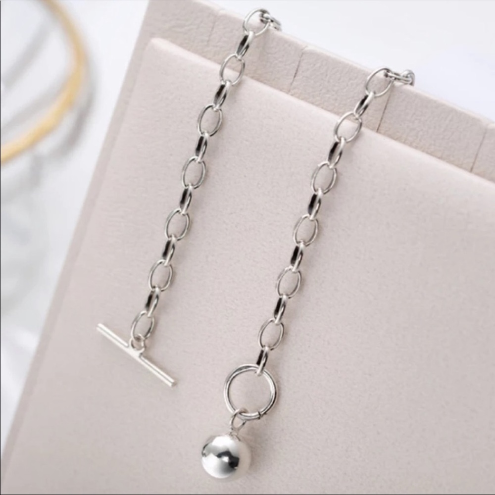 18” NEW 925 STERLING SILVER ROUND BEAD NECKLACE, NICE NECKLACE, CUTE NECKLACE - Picture 3 of 6
